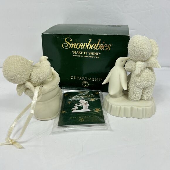 Dept 56 Snowbabies Make It Shine Swarovski Stone Five Six A Drum Figurine Lot - Picture 4 of 14
